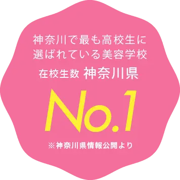 神奈川で最も高校生に選ばれている美容学校在校生数神奈川県No.1